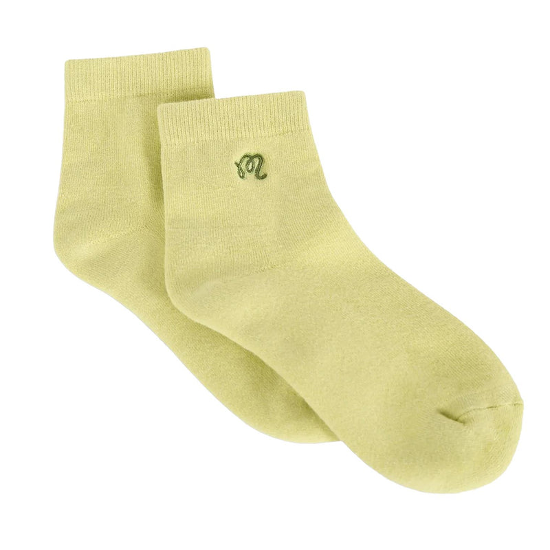 Womens Capri Ankle Socks Lime Sherbet