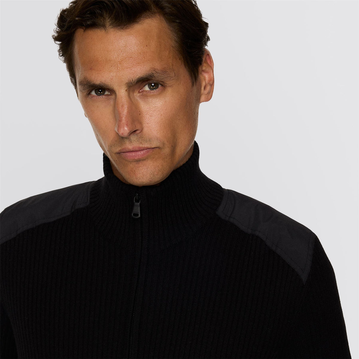 Martin Knitted Hybrid Jacket Black