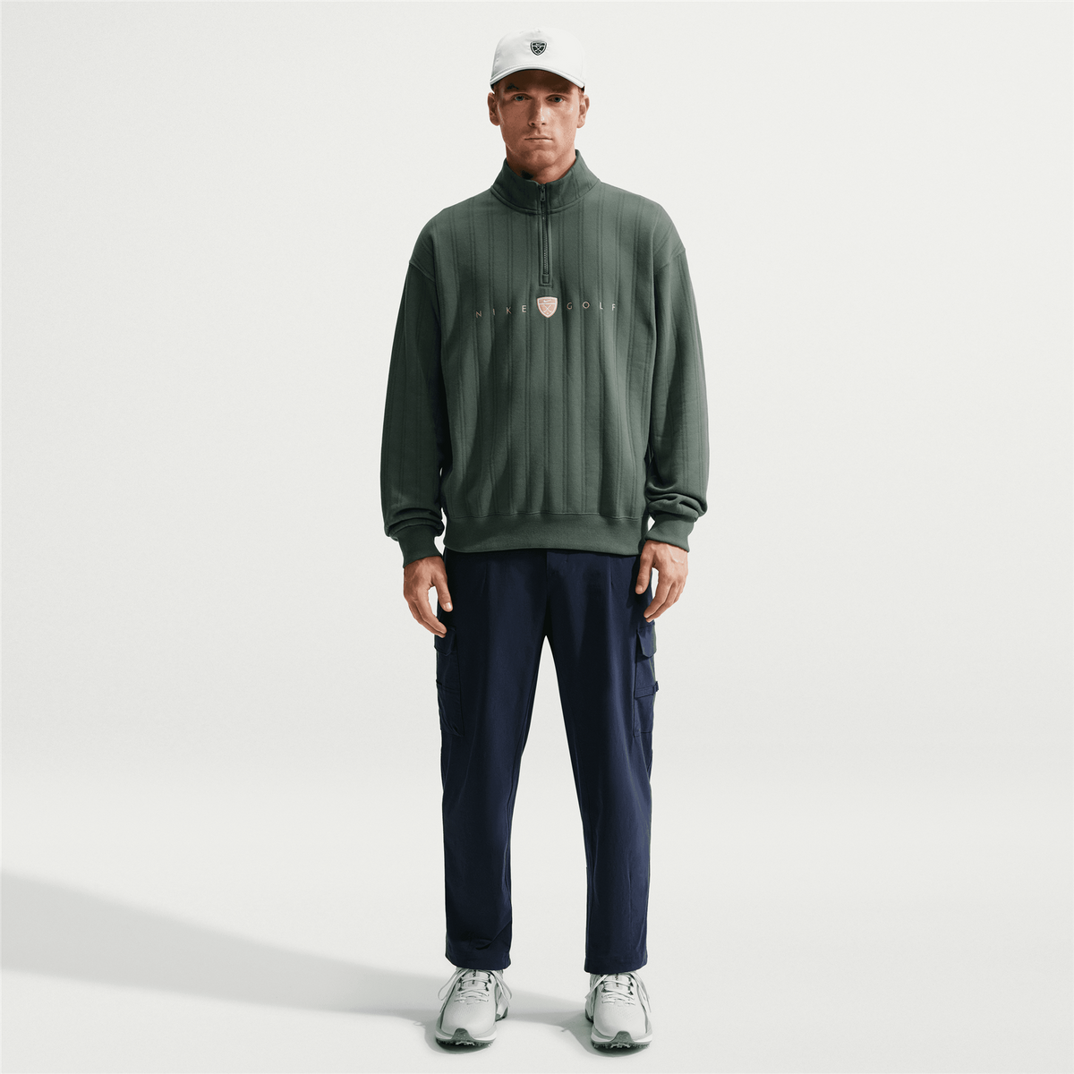 Dri-Fit Fairway Fresh Half-Zip Top Oversized Fit Camo Green/Limestone
