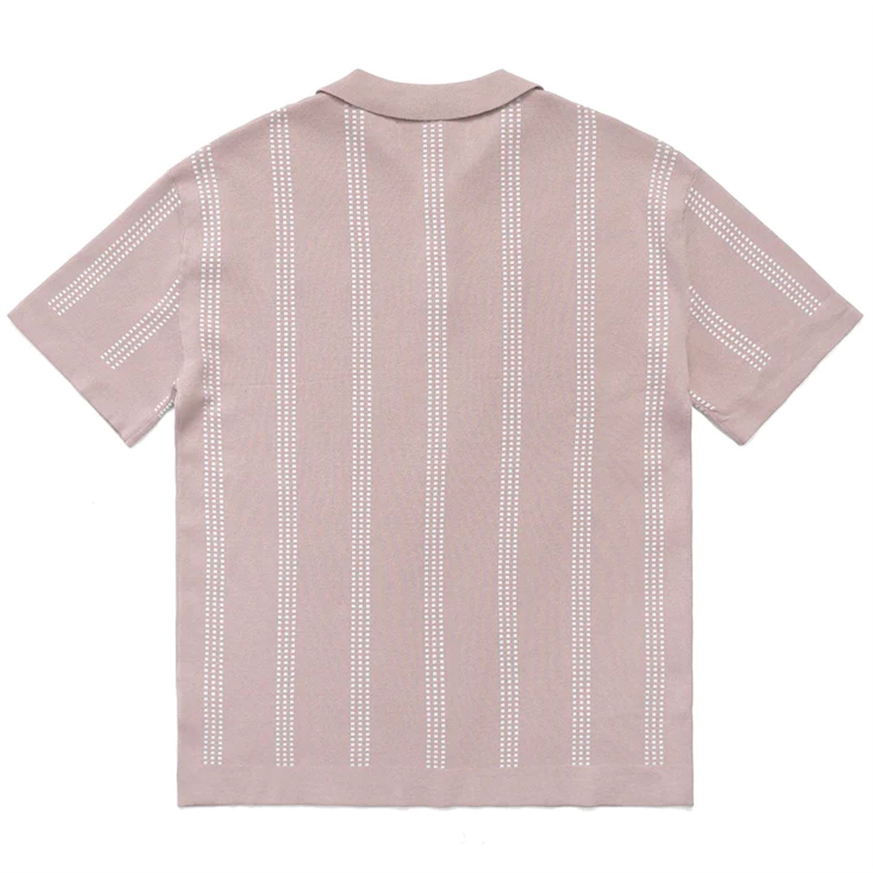 Vert Stripe Knit Polo Mauve - SS23 – TRENDYGOLFUSA.COM