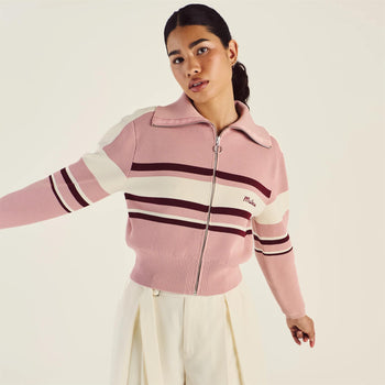 Malbon ゴルフレディース ハーフジップ ジャケット2025年完売モデル☘️ Malbon Golf Simona Zip Up Jacket Rose | TRENDYGOLF USA