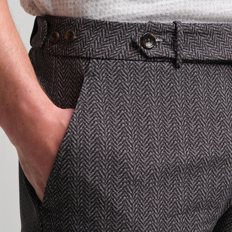 Belfry Performance Short Black Herringbone