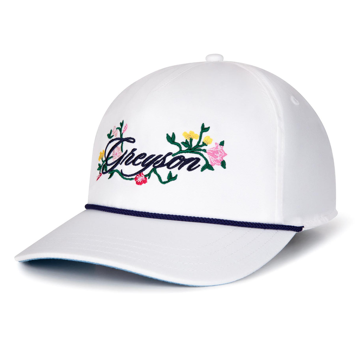 Floral Greyson Rope Hat Arctic