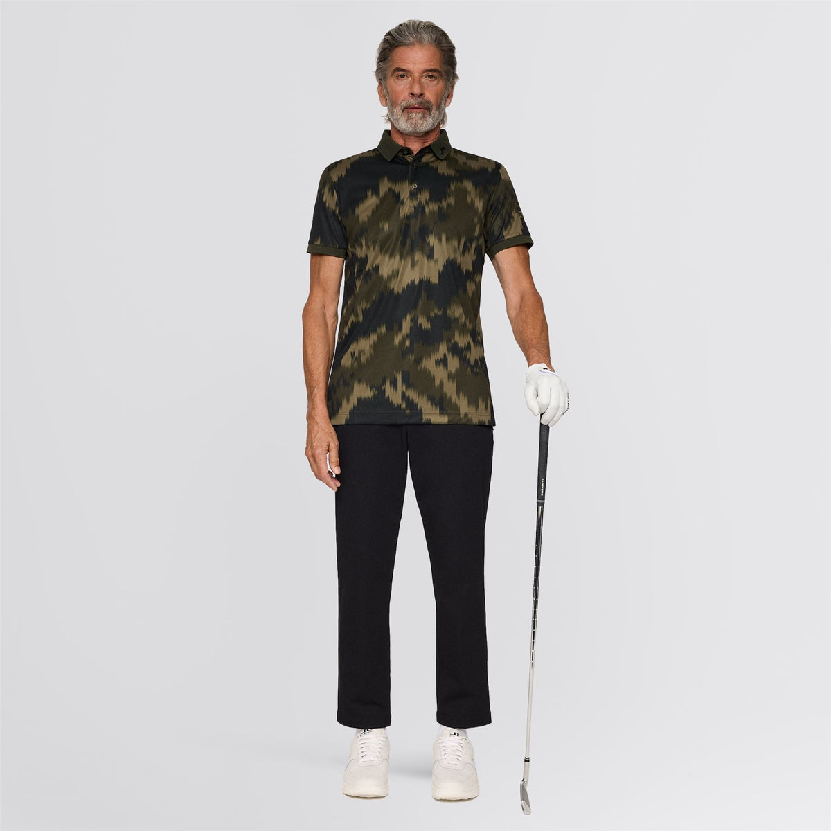 Tour Tech Print Polo Warp Forest