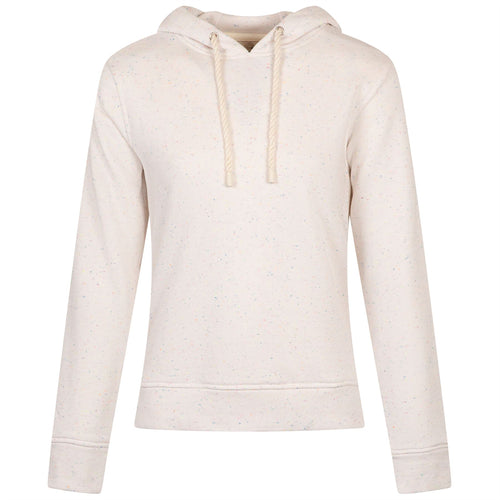 Womens Cotton Speckle Hoodie Off White - SS25