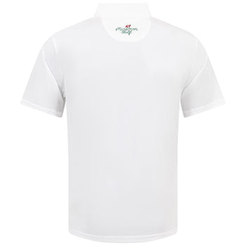 Malbon Golf Pimento Performance Pique Polo White