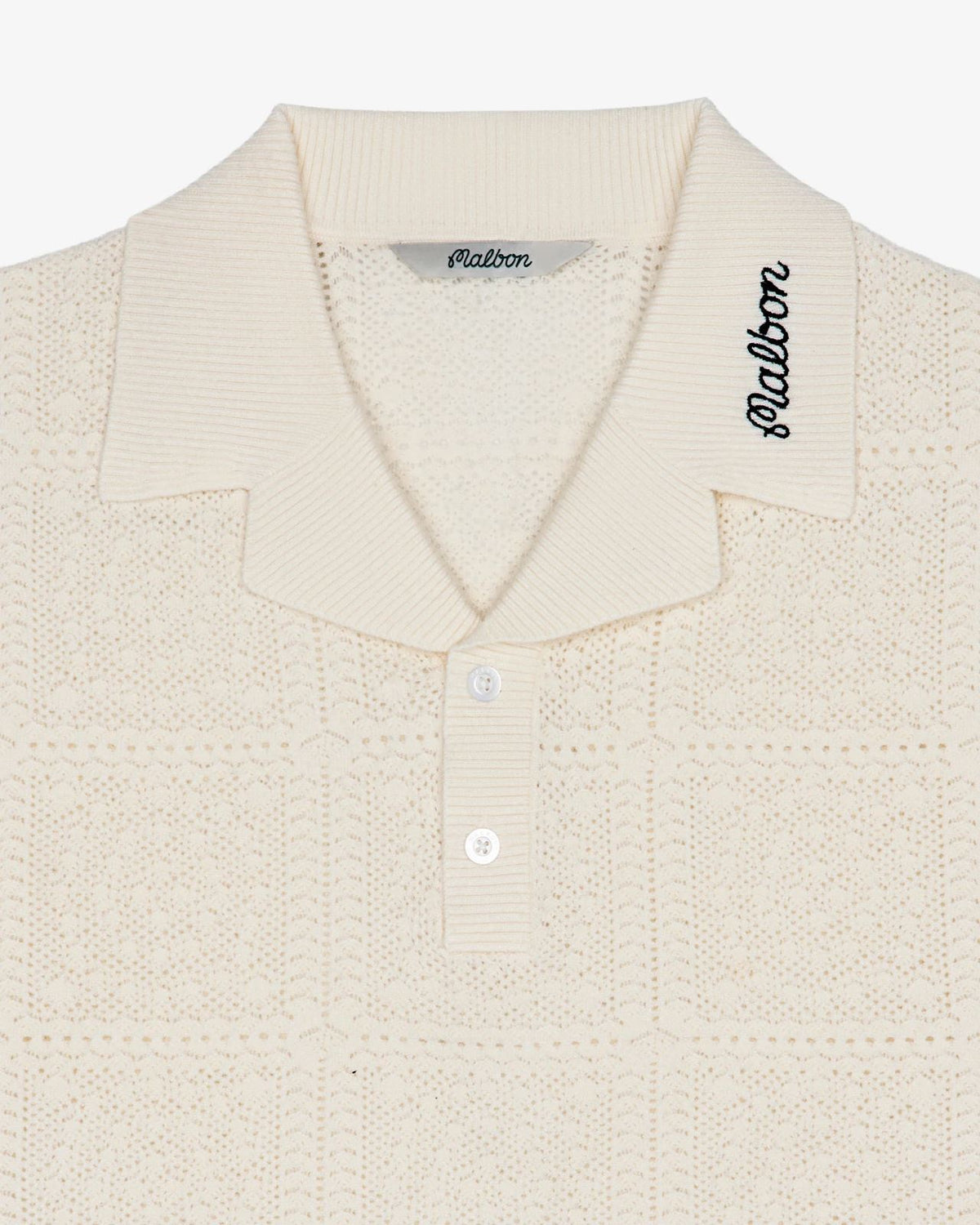 Resort Crochet Polo Ivory