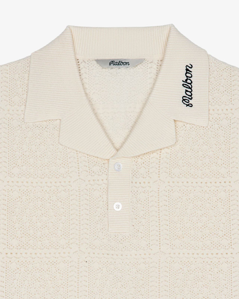 Resort Crochet Polo Ivory