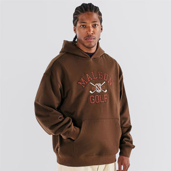 Malbon Fesque Crest Hoodie Brown | TRENDYGOLF USA