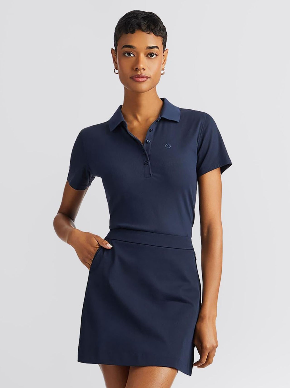 Ribbed Tech Nylon Polo Twilight