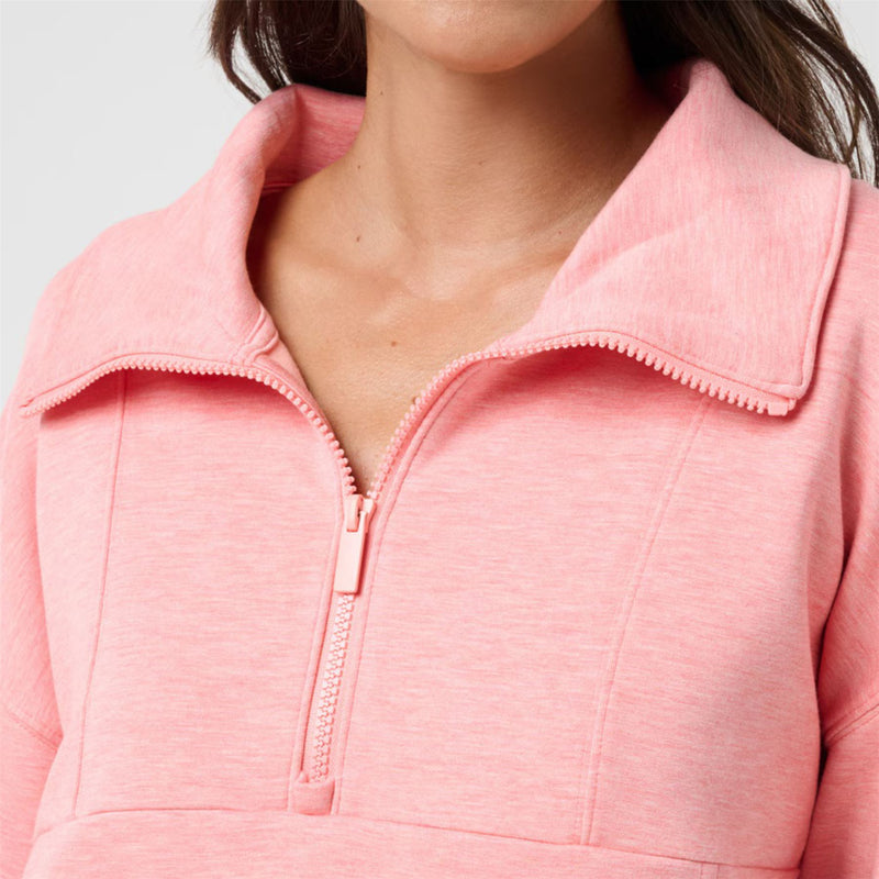 Womens Skyloft Soft Half Zip Mid Layer Heather Porcelain Rose