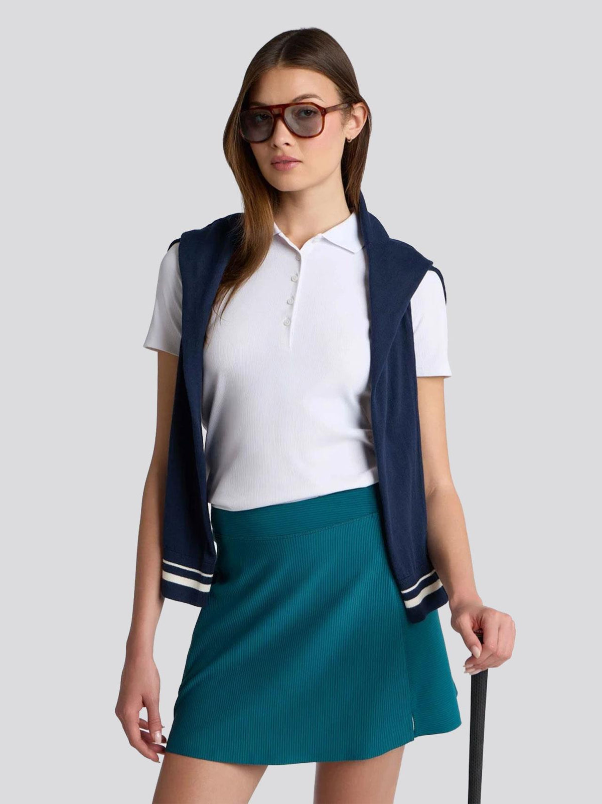 Womens 2 Tone Knockout A-Line Skort Marine Teal