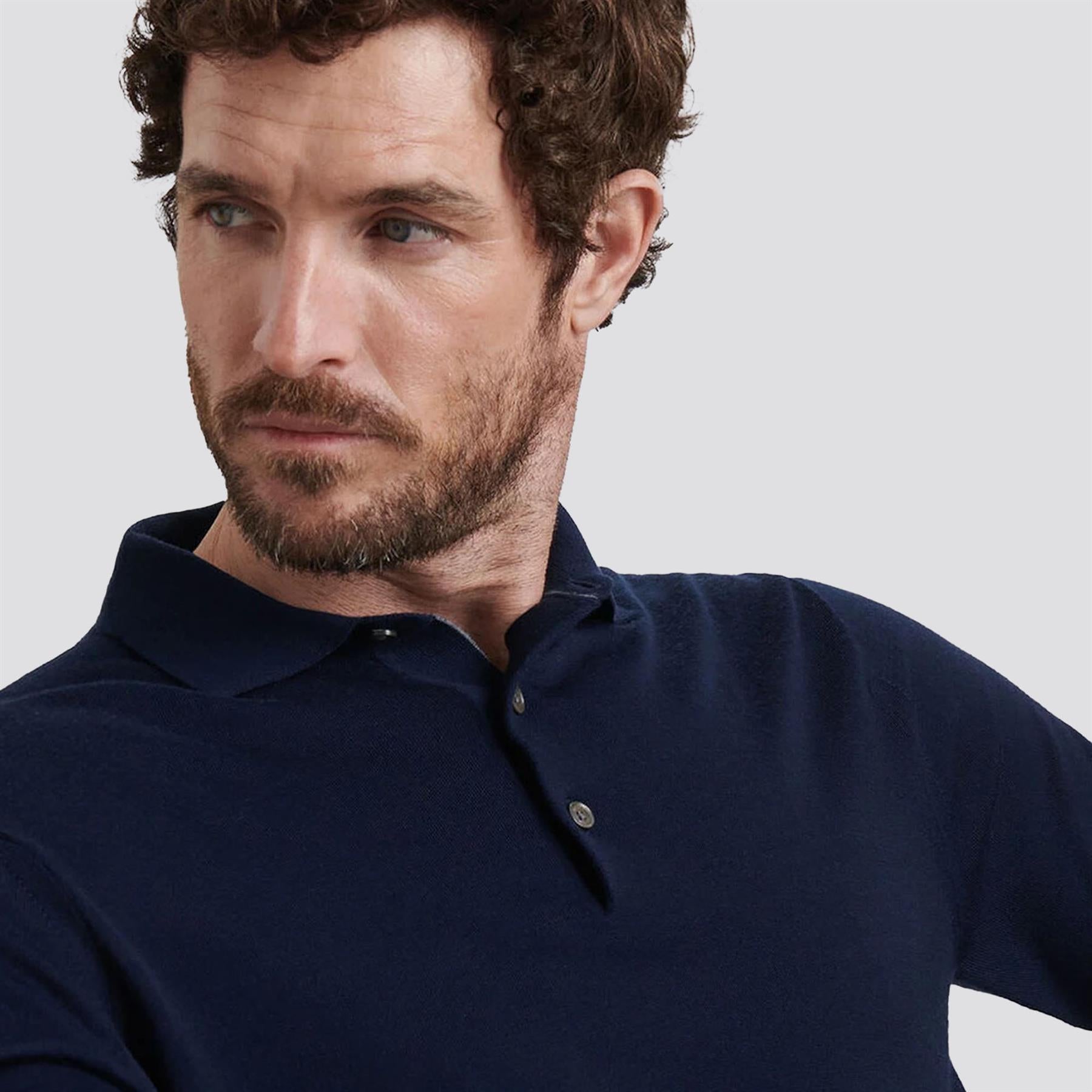 Peter Millar Dorset Sweater Polo Navy | TRENDYGOLF USA