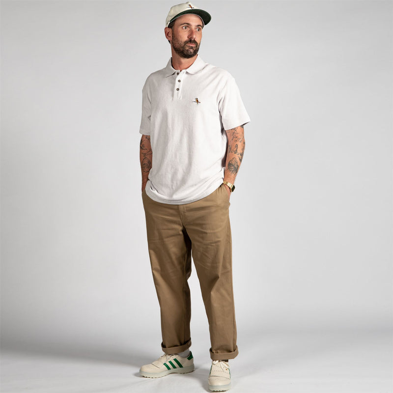 Kooka Terry Polo Stone Grey