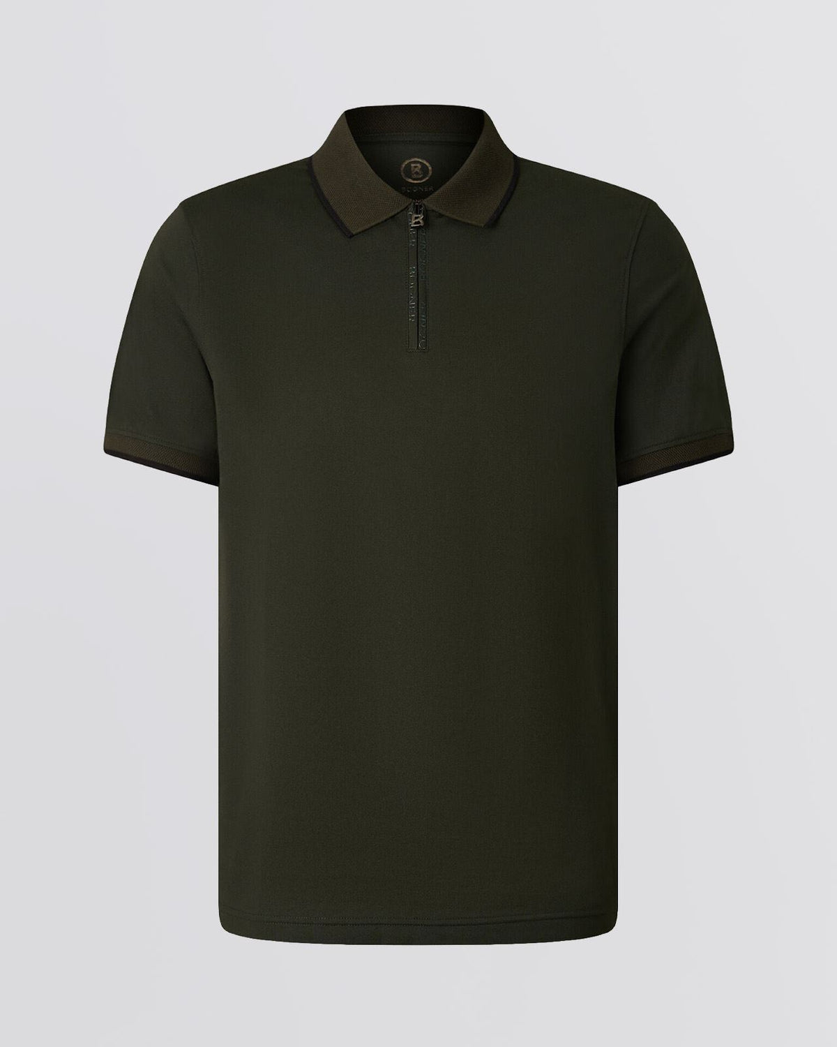 Timo-10 Zip Polo Shirt Kalamata Green