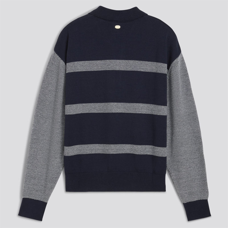 x AP Womens Sweater Collared Quarter Zip Deep Navy