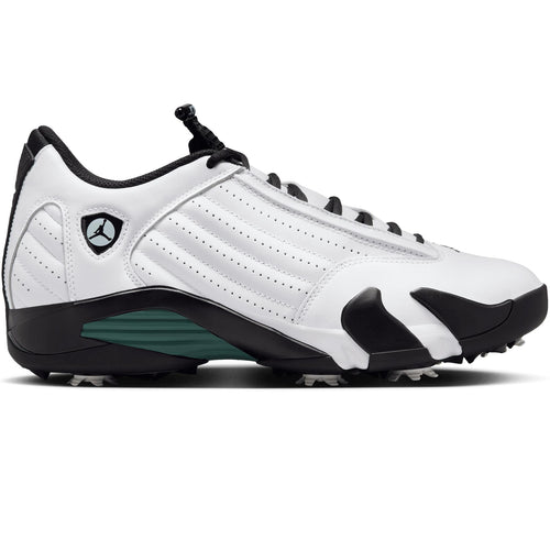 Air Jordan 14 Golf Shoes White/Oxidized Green/Black/Glacier Blue - SS25