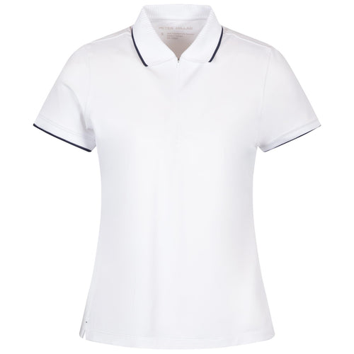 Womens Whitworth Sport Mesh Polo Cottage White/Navy - SS25