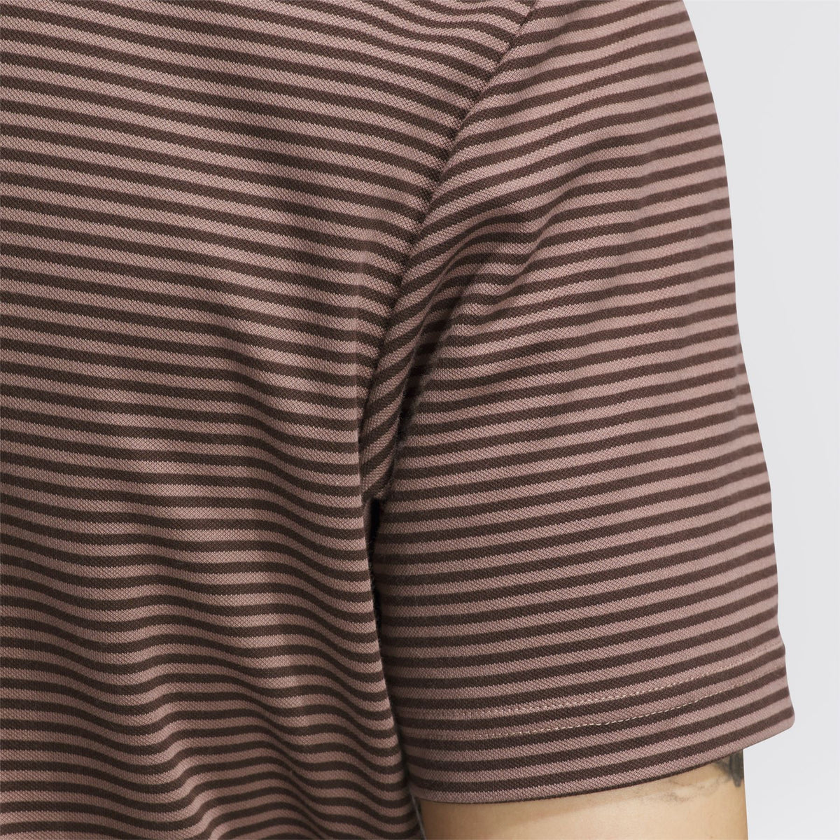 Originals Stripe Pique Polo Trace Brown/Dark Brown