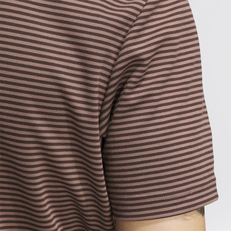 Originals Stripe Pique Polo Trace Brown/Dark Brown