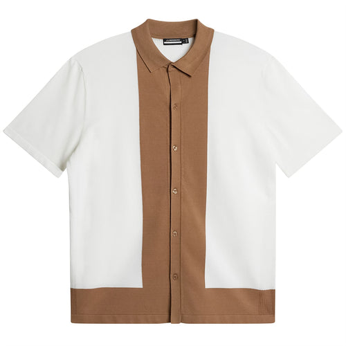 Rue Poly Blend Knitted Polo White - SS25