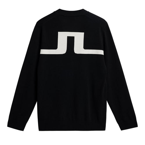 Jarred Cotton Poly Knitted Cardigan Black - SS25