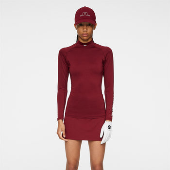 Womens Asa Soft Compression Top Cabernet