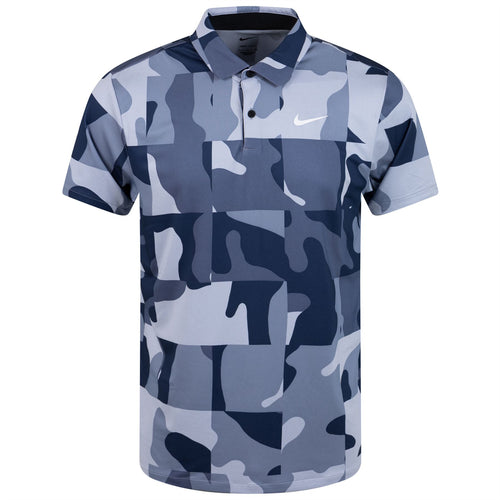 Dri-Fit Tour Grid Camo Polo Blue Whisper/White - SU23