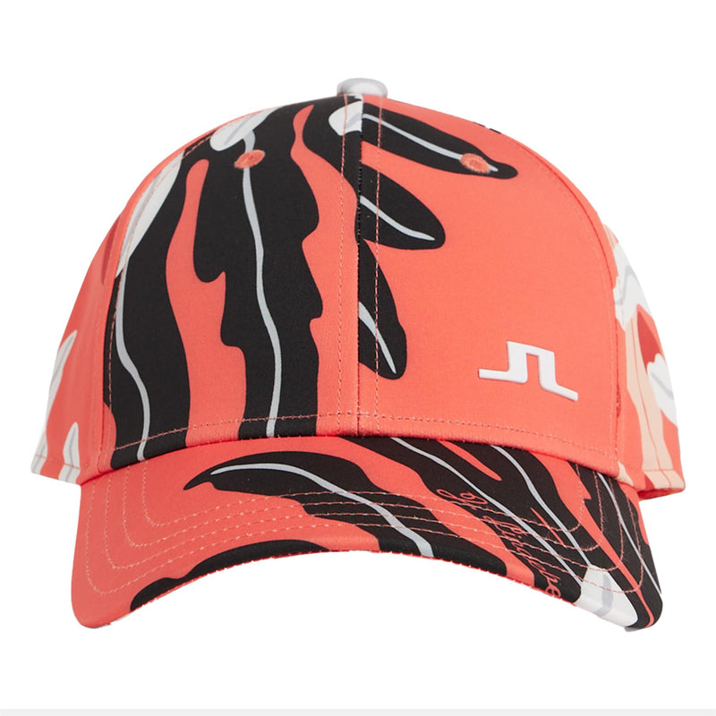 Womens Asta Print Cap Paradise Monstera Coral