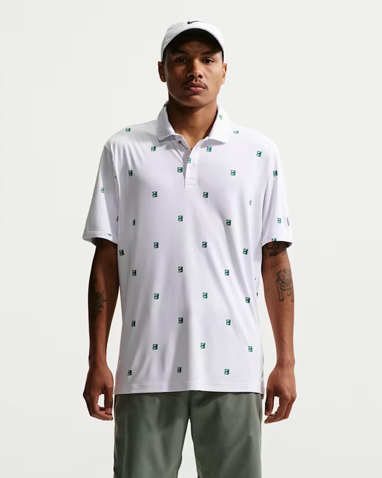Dri-FIT Par 5 Icon Stack Print Polo White/Malachite