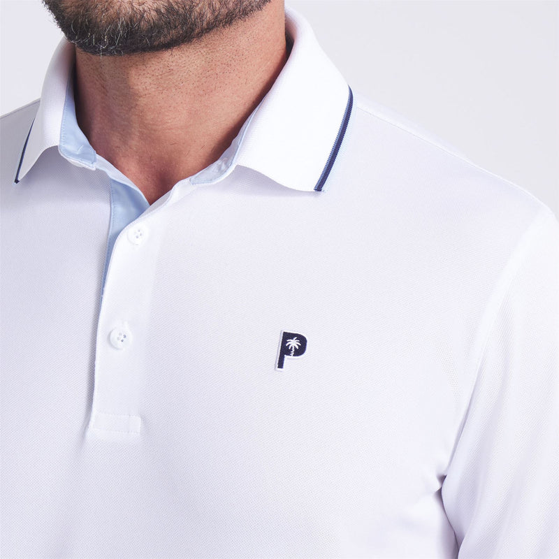 x PTC Tipped Polo White Glow/Haute Tropic
