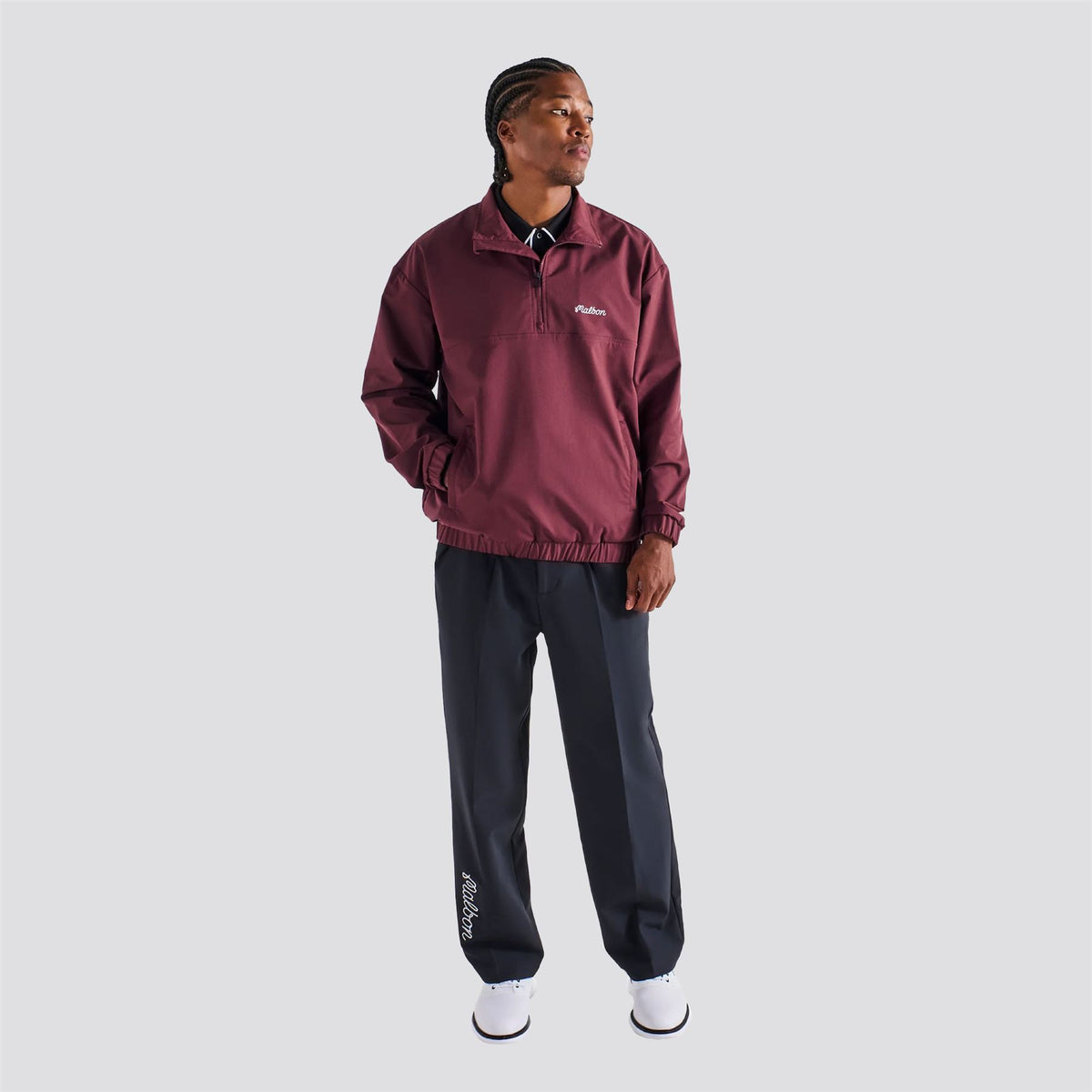 Noah Half Zip Pullover Red Mahogany
