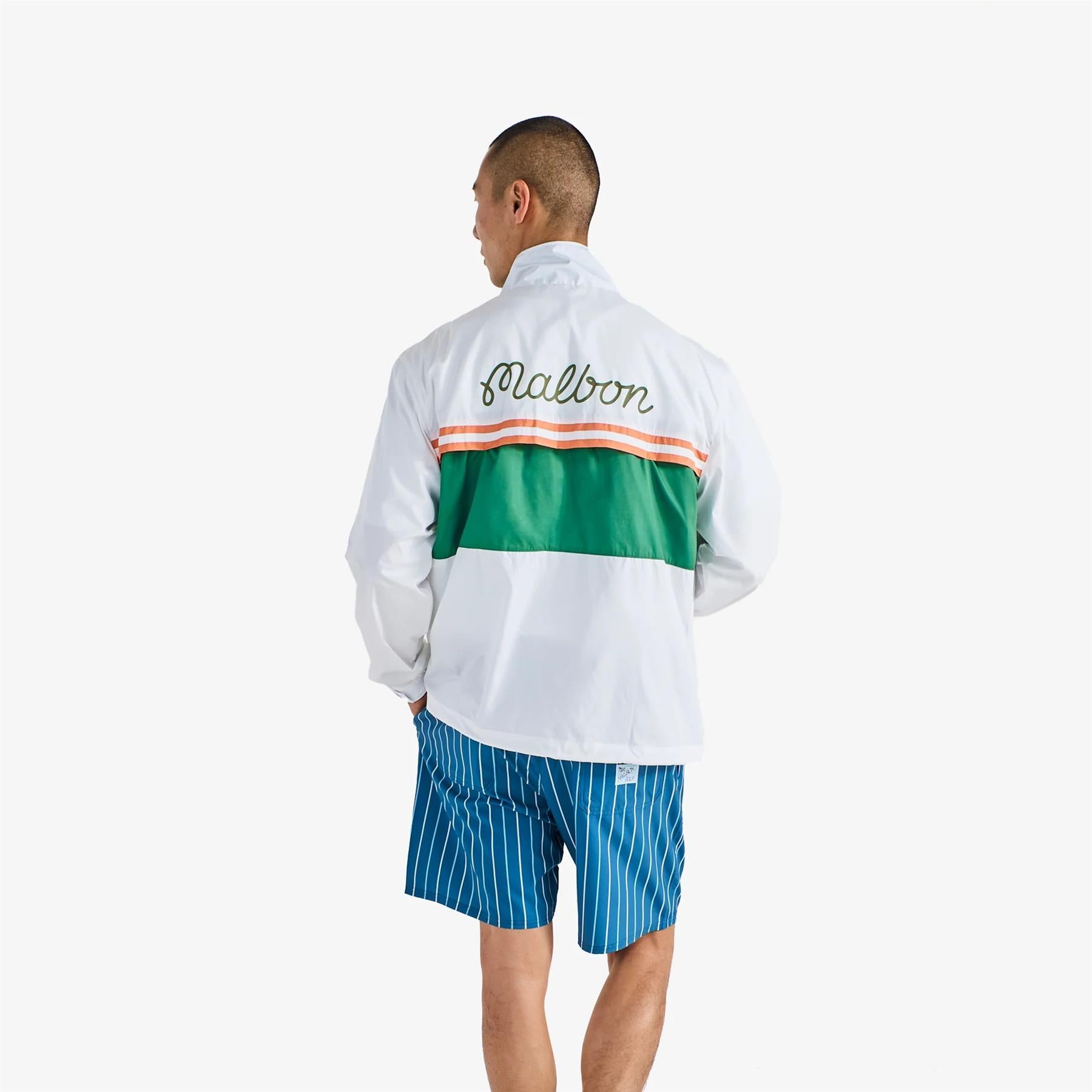 Malbon Golf Costanzo Windbreaker White | TRENDYGOLF USA