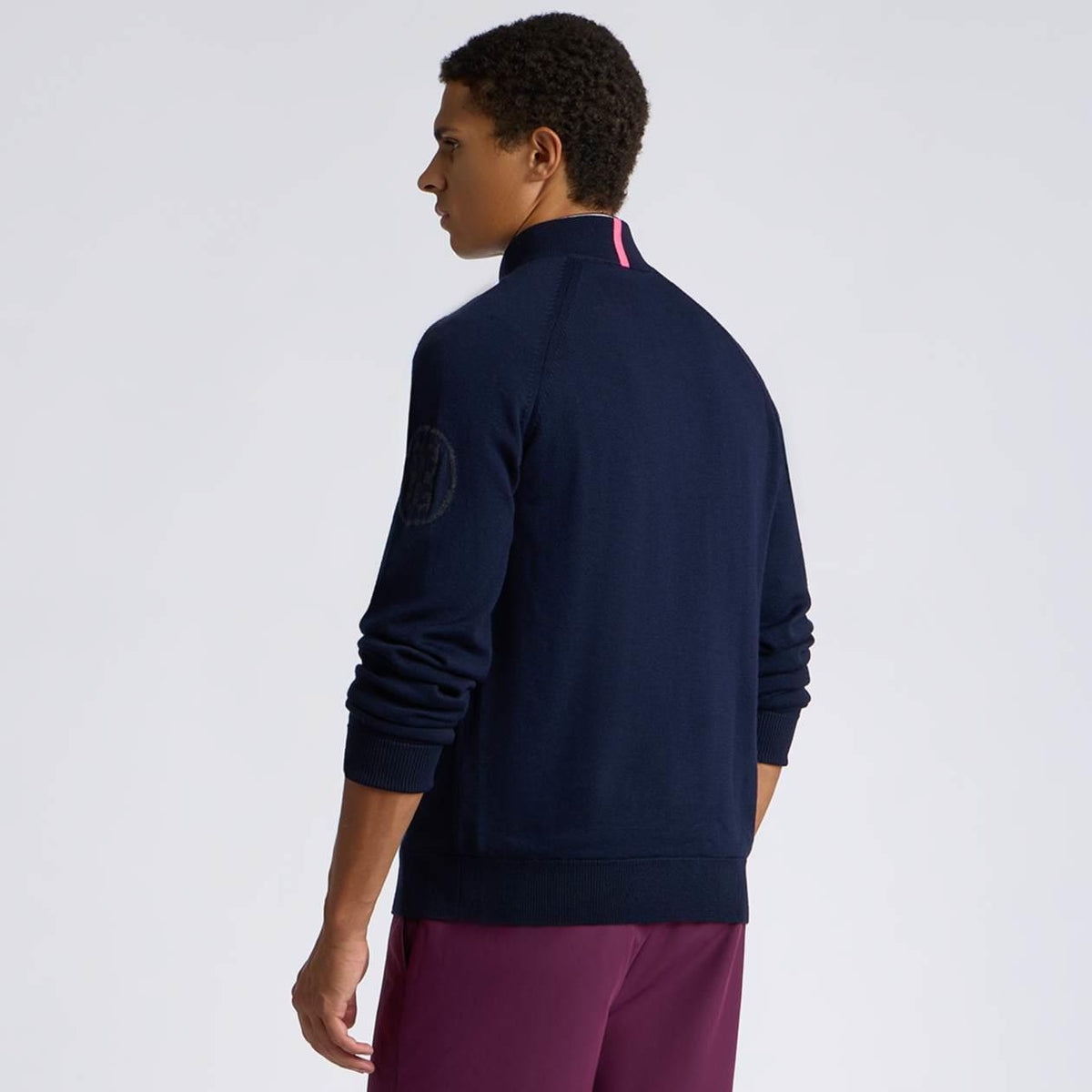 Circle G Merino Wool Quarter Zip Twilight/Charcoal Melange