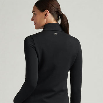 Peter Millar Lumi-Knit Midweight Full Zip Black | TRENDYGOLF USA