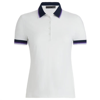 Womens Contrast Silky Tech Nylon Polo Snow