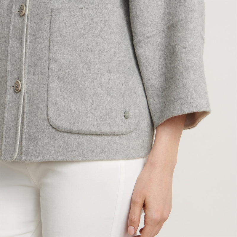Womens Molly Reversible Double Face Jacket Light Gray/Ivory