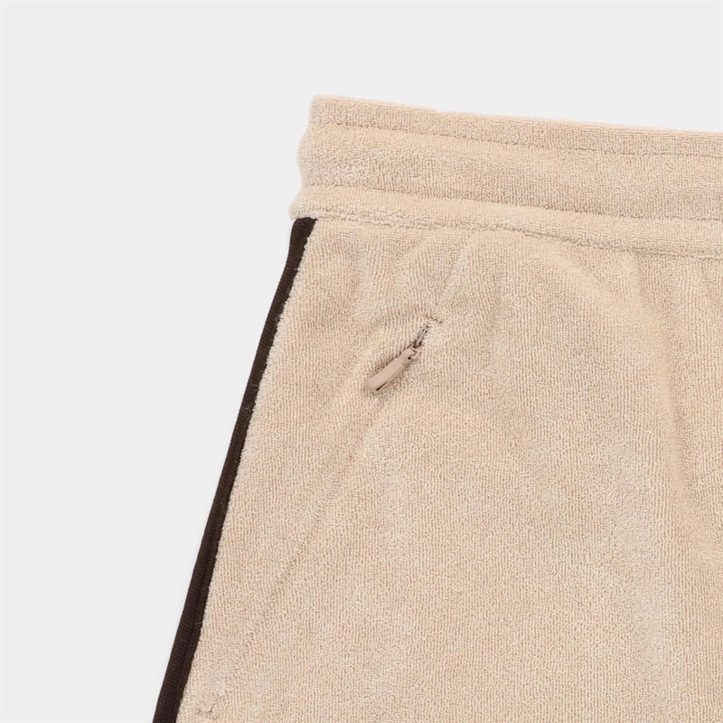 Womens Terry Ribbon Skirt Tan/Coffee