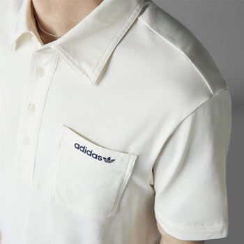 adidas Golf Originals Archive Pocket Polo Chalk White | TRENDYGOLF USA