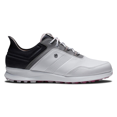 Womens Stratos Spikeless Golf Shoe White/Black - AW23