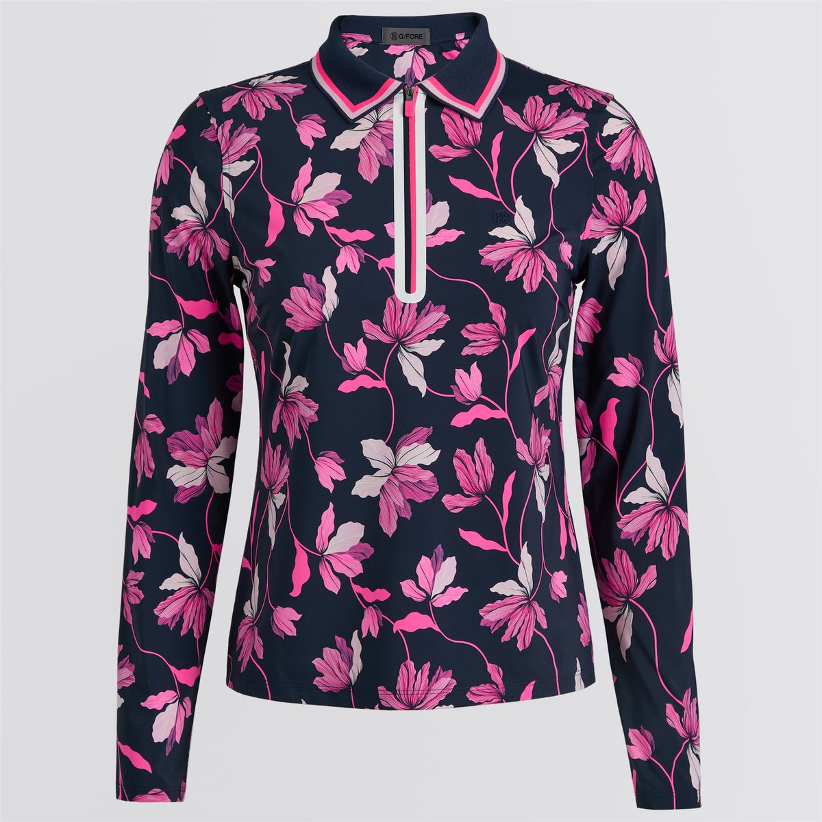 Womens Iris Silky Tech Nylon LS Polo Twilight