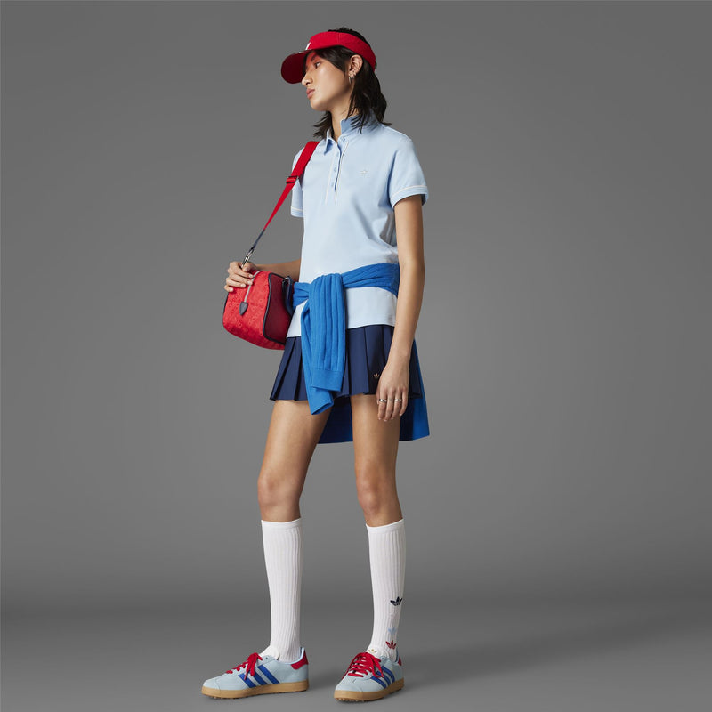 Womens Twistknit Trefoil Polo Clear Sky