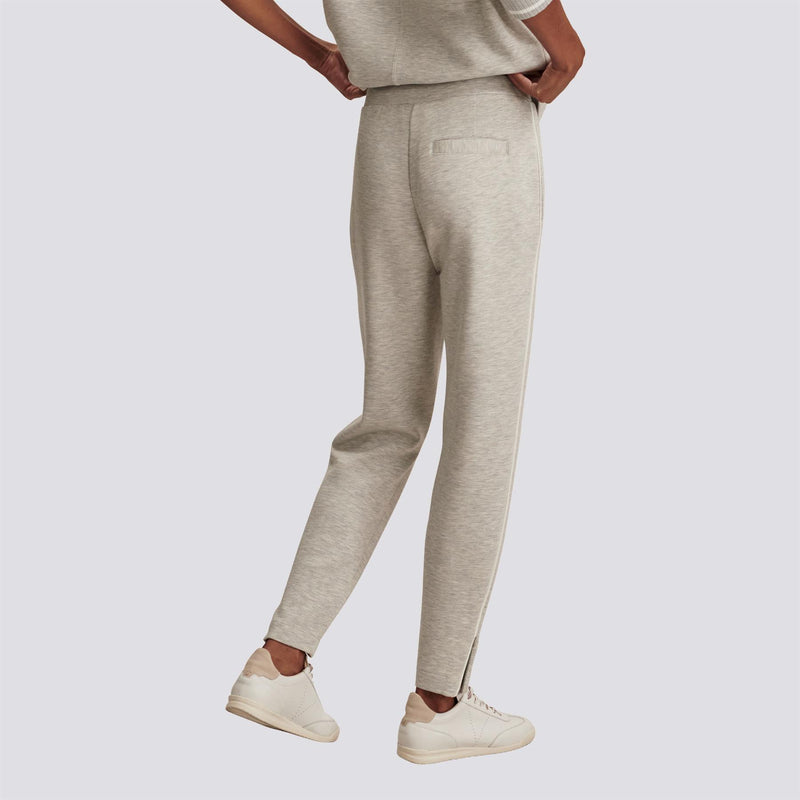 Womens The Slim 27.5 Inch Pintuck Pants Light Grey Marl