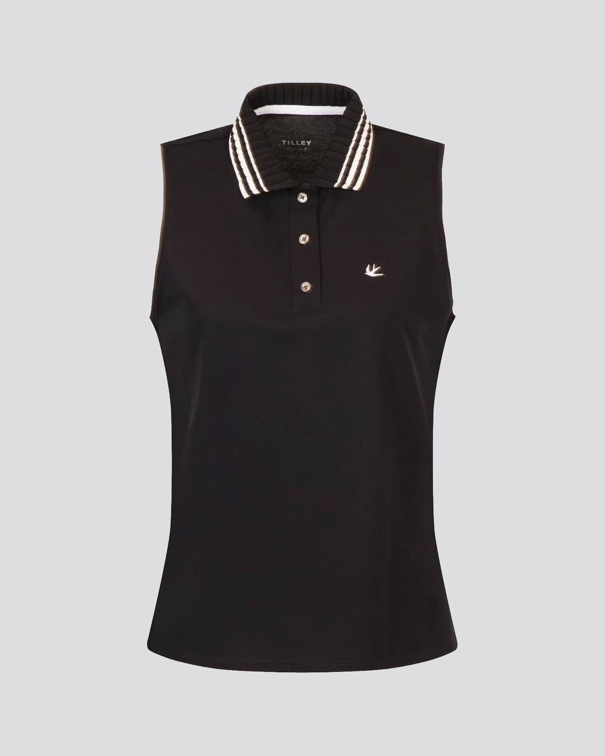 Womens Supima Pique SL Polo Navy/White Stripe
