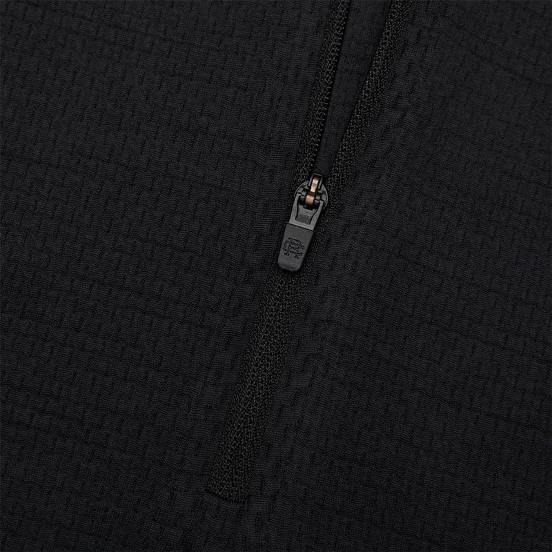 Solotex Mesh Tiebreak Quarter Zip Black