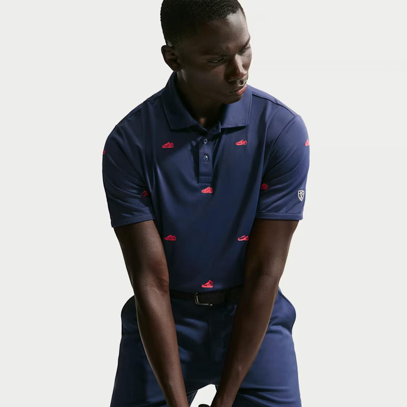 Dri-FIT Par 5 Polo Pacific College Navy/Hot Lava