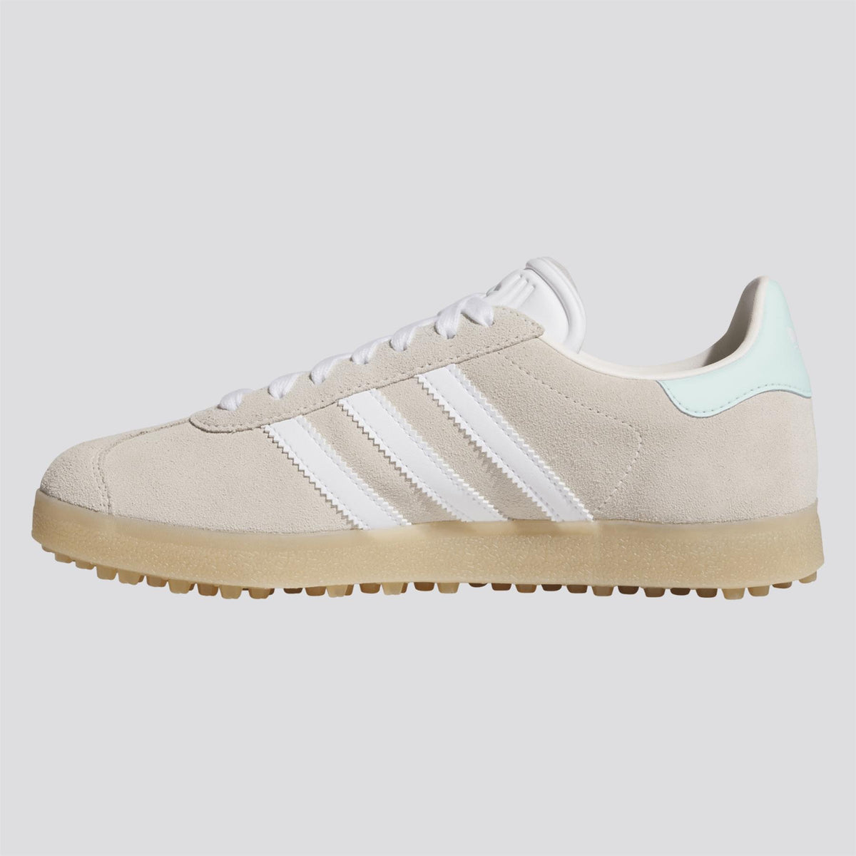 Womens Gazelle Spikeless Golf Shoes Chalk White/Footwear White/Clear Mint