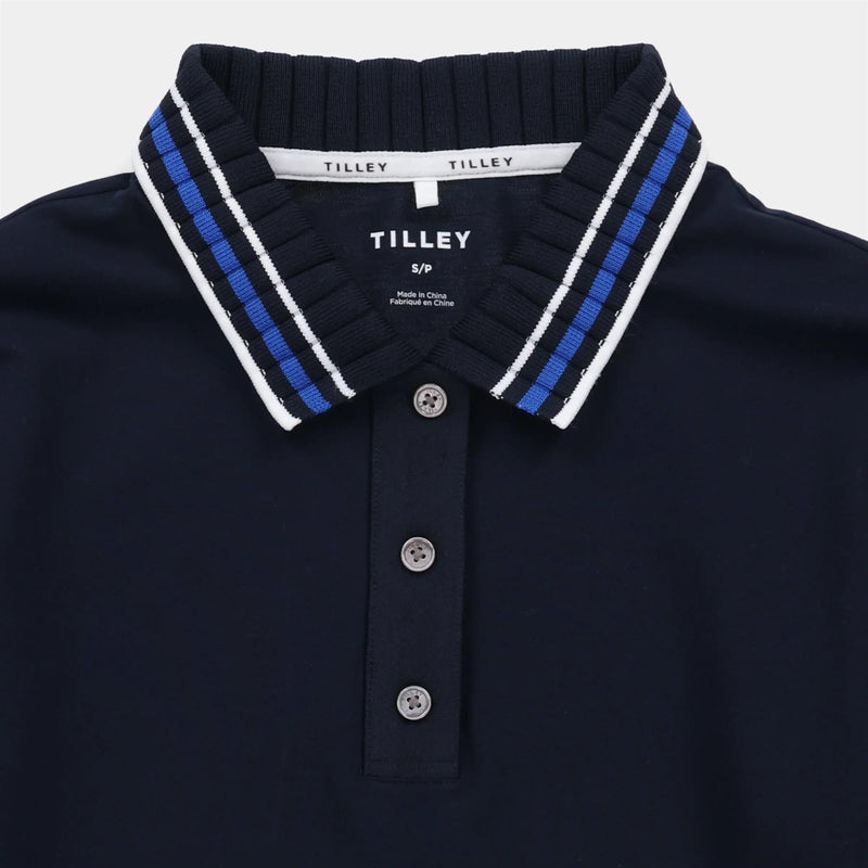 Womens LS Team Polo Navy/Powder Blue