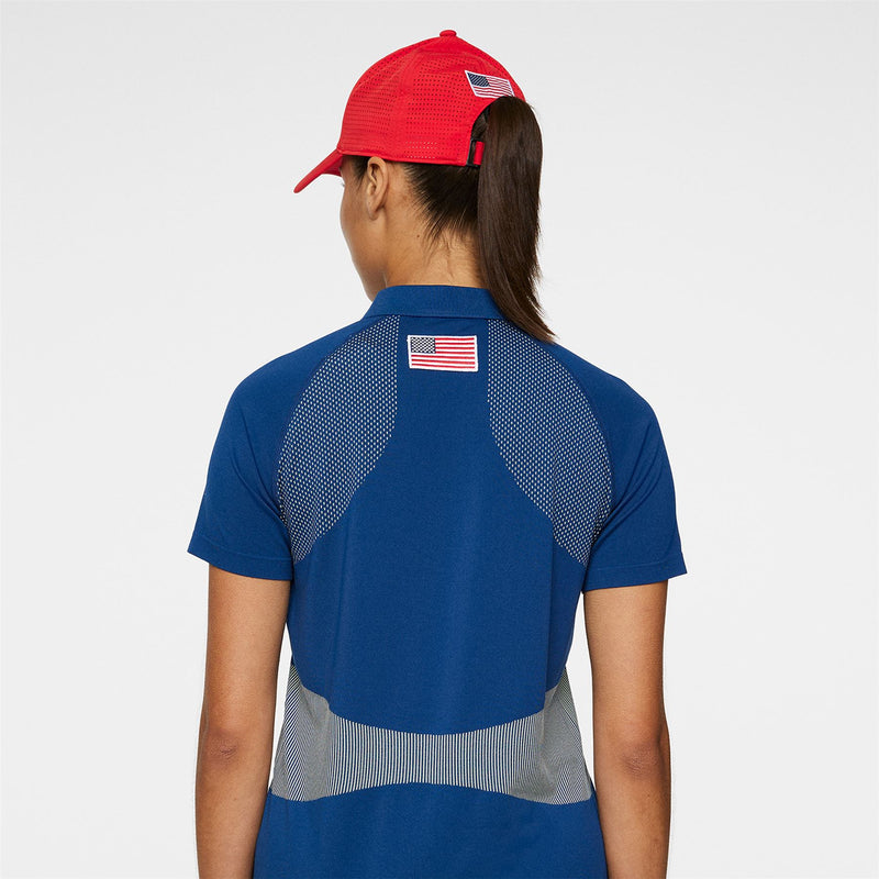 Womens Alizee Seamless Polo Estate Blue