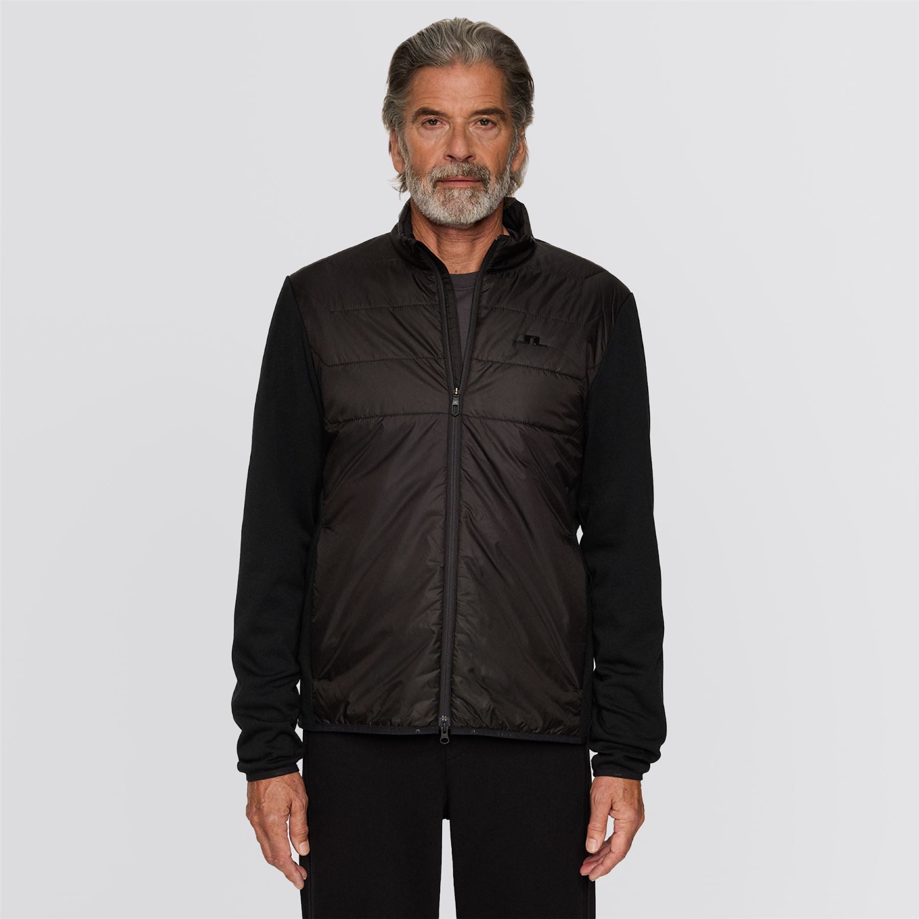 J.Lindeberg Gregory Hybrid Jacket Black | TRENDYGOLF USA